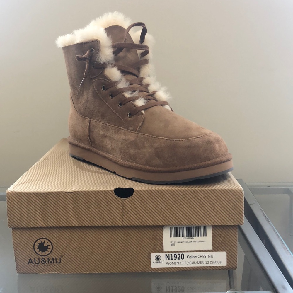 AU&MU CHESTNUT MENS 12 BOOTS